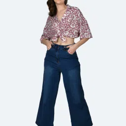 Zink London Blue Blended Regular Fit High Rise Jeans image 4