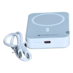 Zebronics Power Bank 10000 mAh Li-Ion 20 W White, ZEB-MW63 image 2
