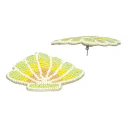 Aatmana Multi-coloured Artificial Beads Studded Cloud Shaped Stud Earrings for Women image 4