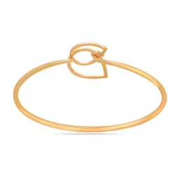 Mia By Tanishq Nature's Finest 14k Yellow Gold Interwoven Elegance Bangle image 4