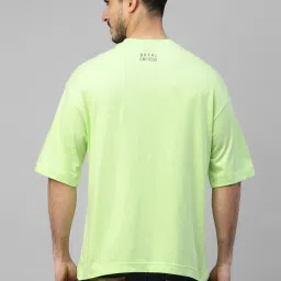 Royal Enfield 8-Bit Scram Light Green Regular Fit Printed Oversized Crew T-Shirt image 2