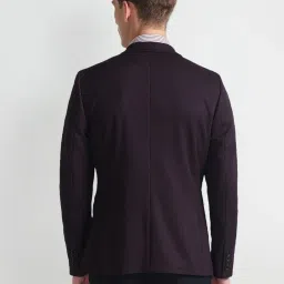 Arrow Red Slim Fit Texture Blazer image 2