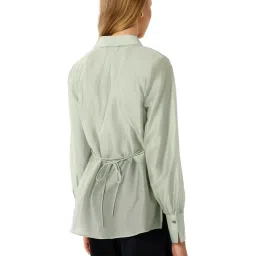 Forever New Sage Mist Amber Tie Back Regular Fit Shirt image 2