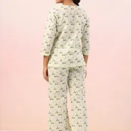 SAY Cream Printed Pyjamas Set image 2
