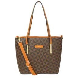 Giordano Brown & Yellow Textured Medium Shoulder Handbag-picture-16