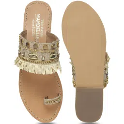 Tao Paris Women's Cairo Beige Toe Ring Sandals image 4