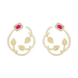 GIVA 92.5 Sterling Silver Sparkly Floral Stud for Women image 4