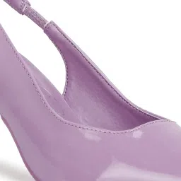 London Rag Women's Lilac Sling Back Stilettos image 4