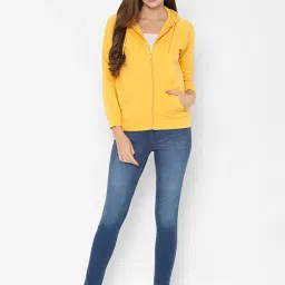 Allen Solly Yellow Regular Fit Hoodie image 4