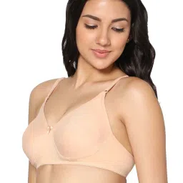 IN CARE White & Peach Cotton T-Shirt Bras - Pack Of 2 image 4
