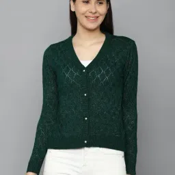 Allen Solly Green Cotton Textured Sweater-image-39