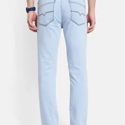 Octave Ice Blue Cotton Regular Fit Jeans image 2