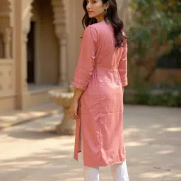Rangita Pink Rayon Kurta image 2