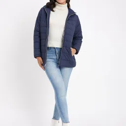 Okane Navy Regular Fit Hooded Jacket image 4