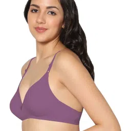 IN CARE Peach & Purple Cotton T-Shirt Bras - Pack Of 2 image 4