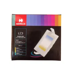Havells 10 W Fazer Neo 3 in 1 LED Panel Light Square Shape 3000 K/4000 K/6500 K, 128x128 mm Cutout x 25 mm Height, LHEBMGPNUZ1W010 image 2