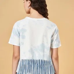 People by Pantaloons White Cotton Printed Top image 2