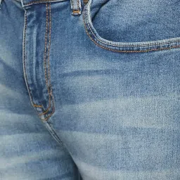Being Human Blue Slim Fit Lightly Washed Jeans image 4