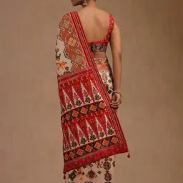 Soch Multicolour Dola Silk Ethnic Motifs Saree With Stone Work image 2