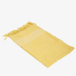 fabindia home Fabindia Zia Yellow Cotton 133 GSM Towel Set - Set of 2 image 4