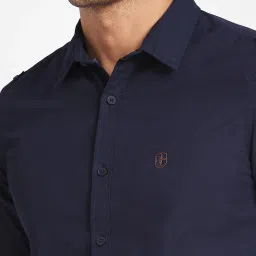Being Human Navy Slim Fit Shirt image 4