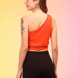 Globus Orange Slim Fit Crop Top image 2