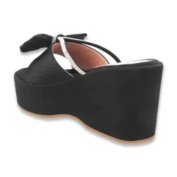 Shoetopia Kids Black Casual Wedges image 5