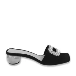 Metro Women Black Slides image 2