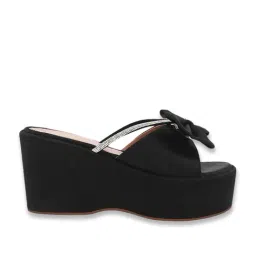 Shoetopia Kids Black Casual Wedges image 2