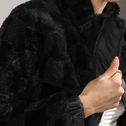 Campus Sutra Black Regular Fit Jacket image 4