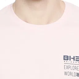 Being Human Pink Regular Fit Logo Print Crew T-Shirt image 4