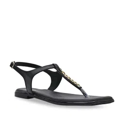 Rocia by Regal Women's Black Back Strap Sandals image 2