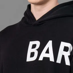 Red Tape Black Regular Fit Graphic Print Hooded Sweatshirt image 4