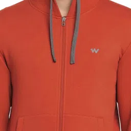Wildcraft Rust Regular Fit Hooded Sweatshirt image 4