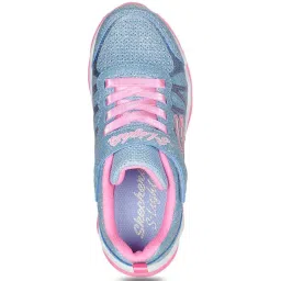Skechers Girls HYPER SURGE Light Blue Pink Casual Party Wear image 4