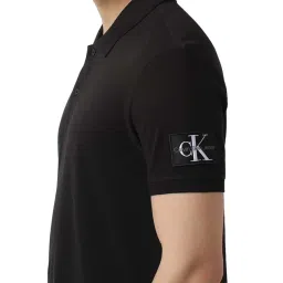 Calvin Klein Jeans Black Regular Fit Polo T-Shirt image 4