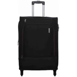Aristocrat Saphire Black Solid Soft Large Trolley Bag - 52 cm-image-52