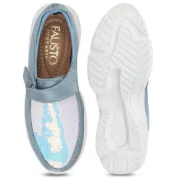 Fausto Women's Sky Blue Walking Shoes image 4