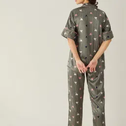 The Kaftan Company Olive Printed Shirt With Pyjamas image 2
