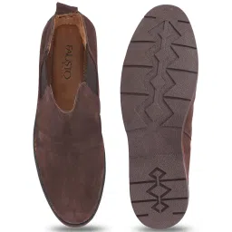 Fausto Men's Brown Chelsea Boots image 4