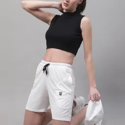 Vimal Jonney White & Olive Cotton Sports Shorts - Pack of 2 image 4