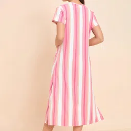 Sweet Dreams Pink & White Striped Night Dress image 2