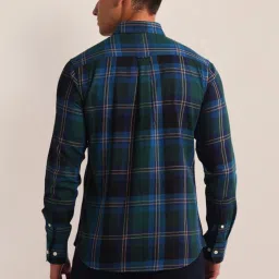 U.S. Polo Assn. Green Cotton Regular Fit Checks Shirt image 2