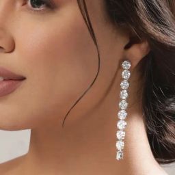 Rubans Rhodium Plated White Earrings for Women-image-53