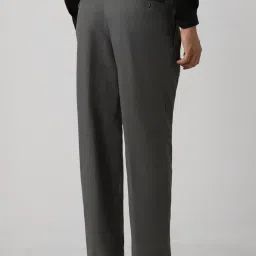 Van Heusen Grey Regular Fit Checks Trousers image 2