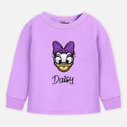 YK Disney Girls Daisy Embroidered Fleece Sweatshirt With Joggers image 4