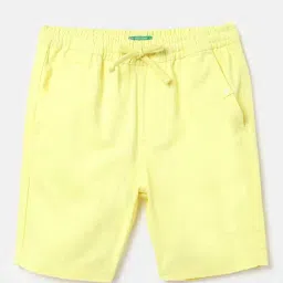 United Colors of Benetton Kids Yellow Solid Shorts-picture-39