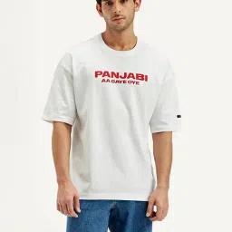 Levi's White Cotton Loose Fit Printed T-Shirt-image-90