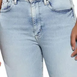 TOMMY HILFIGER Blue Cotton Flared Fit High Rise Jeans image 5