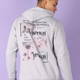 V-Mart Men Printed Hooded Pullover Sweatshirt-picture-30